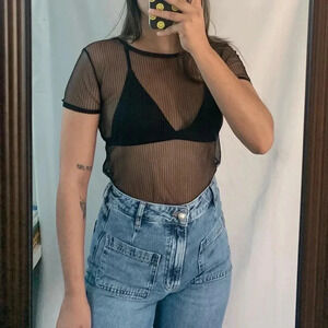 KENDALL & KYLIE TRANSPARENT TOP